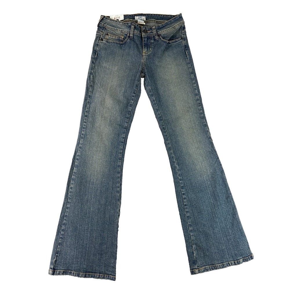 SO Wear It Declare It Flare Jeans Womens 3 Short Blue Stretch Bootcut Denim